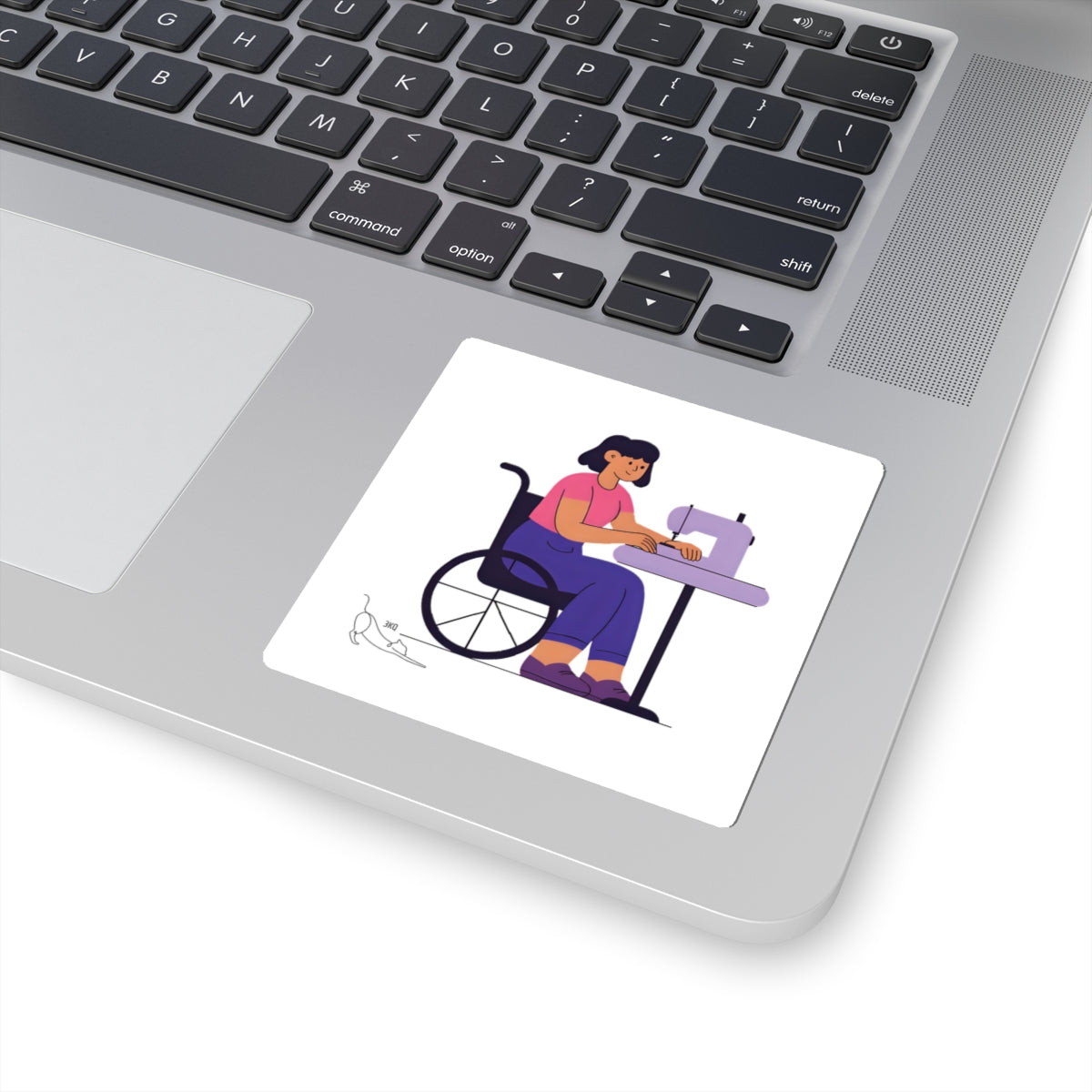 Sewing Wheelchair User Sticker
