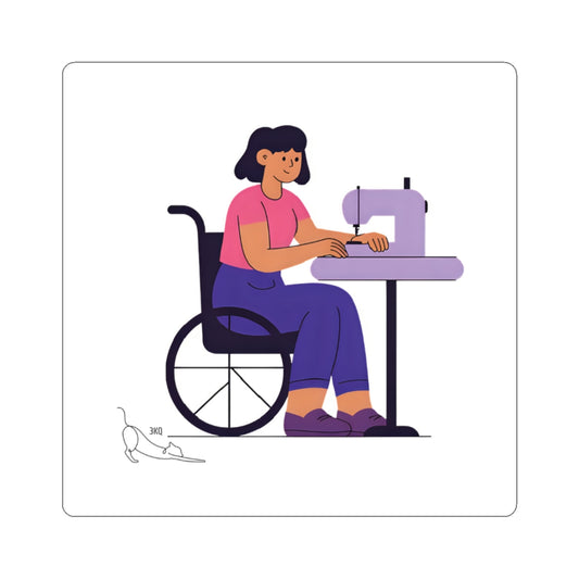 Sewing Wheelchair User Sticker