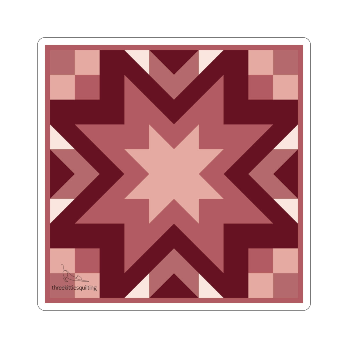 Cleo Pattern Sticker (Rose)