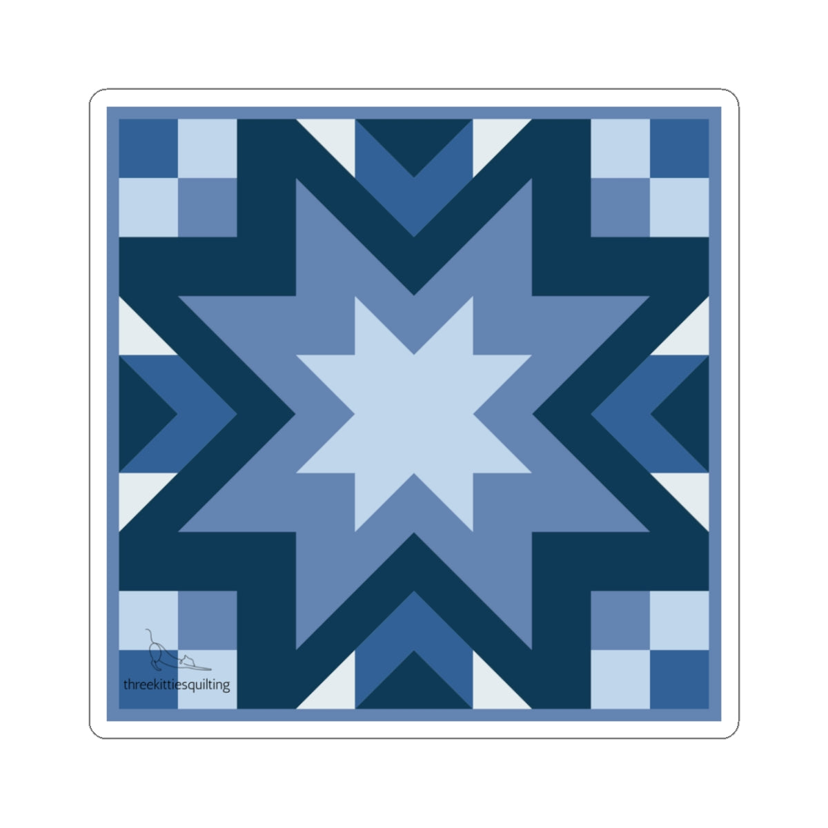 Cleo Pattern Sticker (Blue)