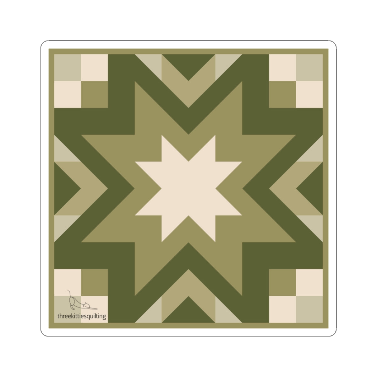 Cleo Pattern Sticker (Green)